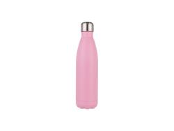 17oz/500ml Stainless Steel Cola Bottle(Matt Pink) 