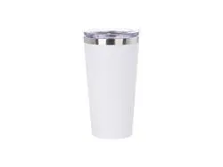 16oz/480ml Powder Coated Stainless Steel Tumbler(White)