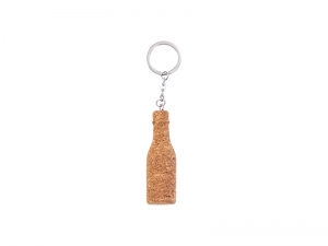 Laserable Blanks Cork Keychain (Wine Bottle Shape)