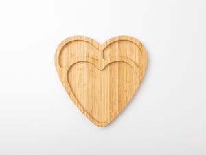 Engraving Bamboo Baby Heart Plate