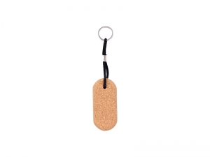 Laserable Blanks Cork Keychain (Oval)