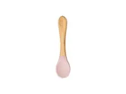 Engraving Bamboo Baby Bowl Spoon(Pink)