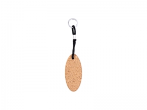 Laserable Blanks Cork Keychain (Pointed Oval)