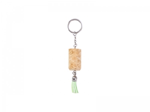 Laserable Blanks Cork Keychain (Barrel Shape)